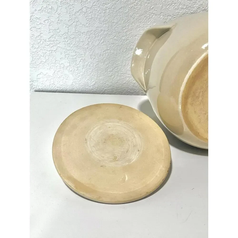 Home & Garden Party Lg Stoneware Ceramic Pot with Handles Lid and Floral Design - Picture 8 of 16